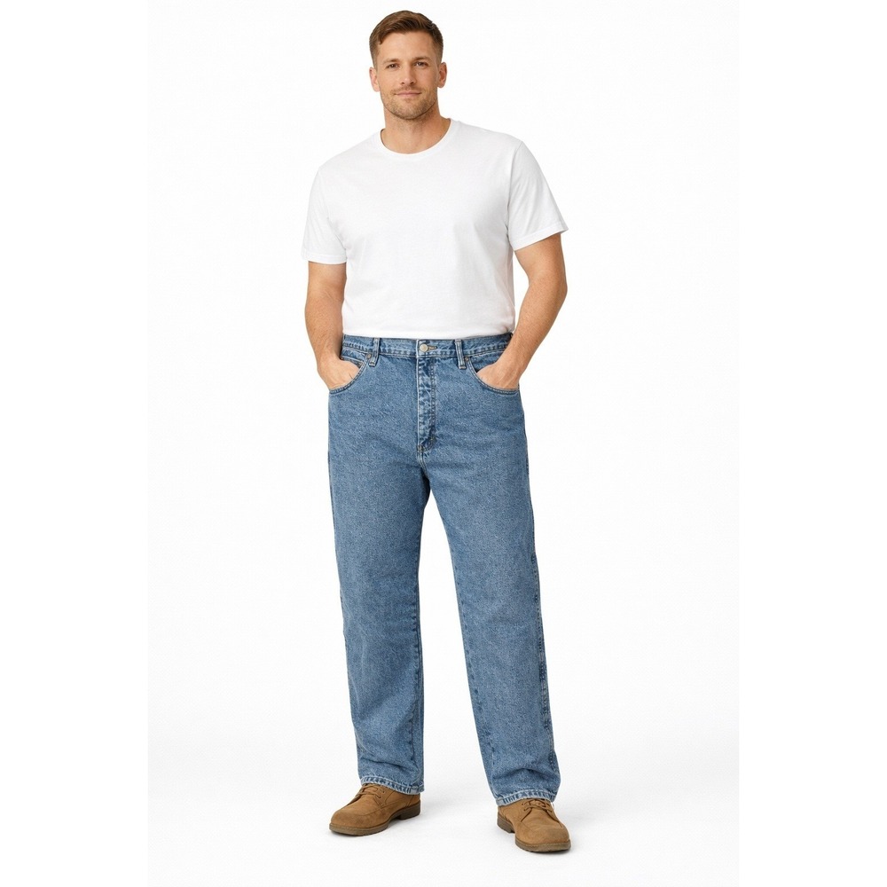 Wrangler Fleece Lined Jeans 42x30 Relaxed Fit Straight Leg Mens‎